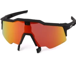 100% Speedcraft Air Sunglasses (Soft Tact Black) (HiPER Red Multilayer Mirror)