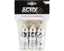 Spin Doctor Threaded CO2 Cartridges (Silver) (3 Pack) (16g)