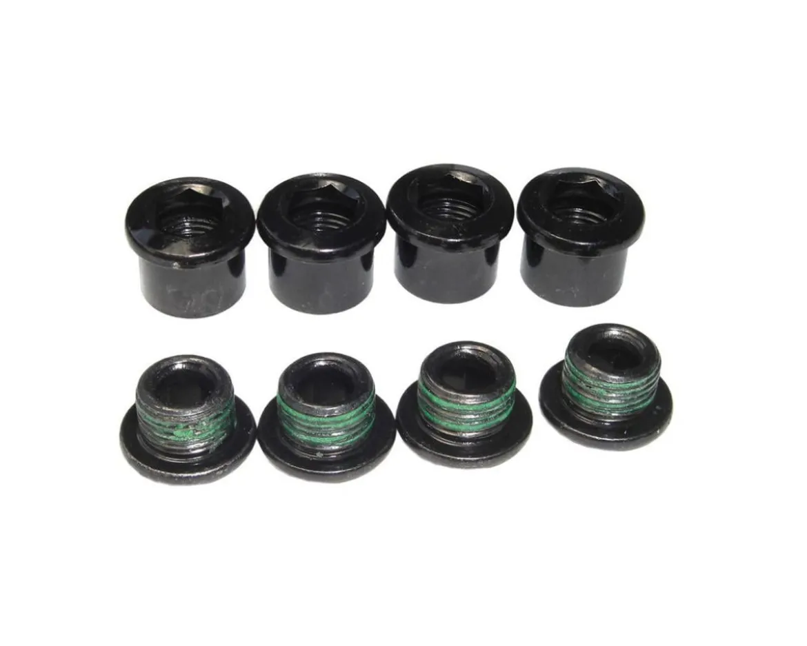 SRAM 5/6 Dual-Hex Chainring Bolt Set (Black) (8pc) (Steel)