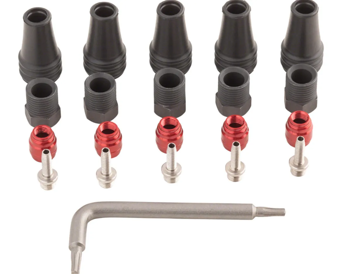 SRAM AXS 2-Piece Hydraulic Disc Brake Hose Fitting Kit (Red/Force/Rival) (w/Barbs & Olives)