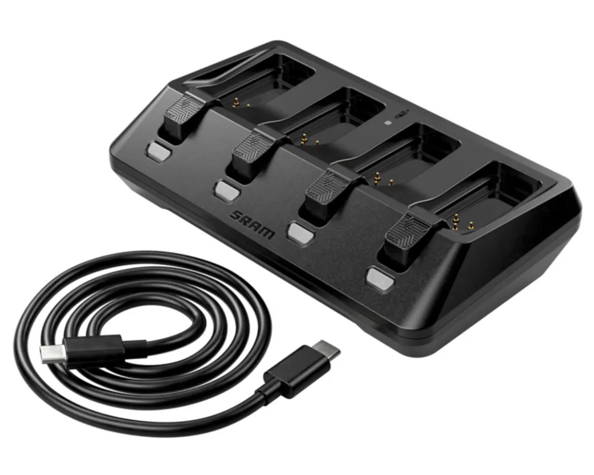 SRAM eTap/AXS Quad/Four Battery Charger (Black) (USB-C)