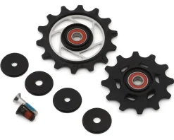 SRAM Force AXS Rear Derailleur Pulley Kit (Black) (E1) (12 Speed) (Steel Bearings)