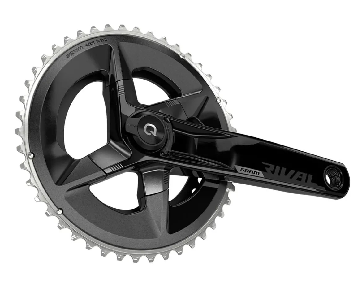 SRAM Rival AXS Crankset w/ Quarq Power Meter (Black) (2 x 12 Speed) (DUB Spindle) (D1) (175mm) (48/35T) (107 BCD) (Bottom Bracket Not Included)