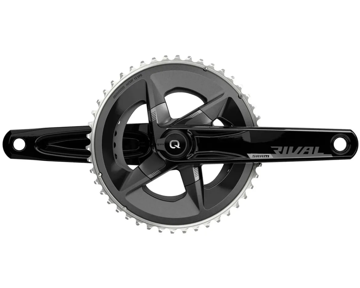 SRAM Rival AXS Crankset w/ Quarq Power Meter (Black) (2 x 12 Speed) (DUB Spindle) (D1) (175mm) (48/35T) (107 BCD) (Bottom Bracket Not Included)