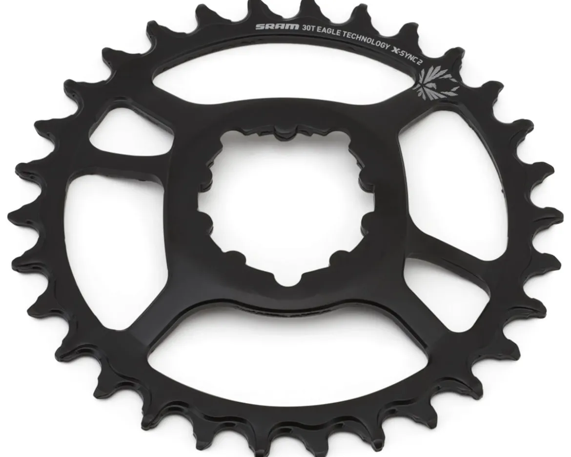 SRAM X-Sync 2 Eagle Steel Direct Mount Chainring (Black) (1 x 10/11/12 Speed) (Single) (6mm Offset) (30T)
