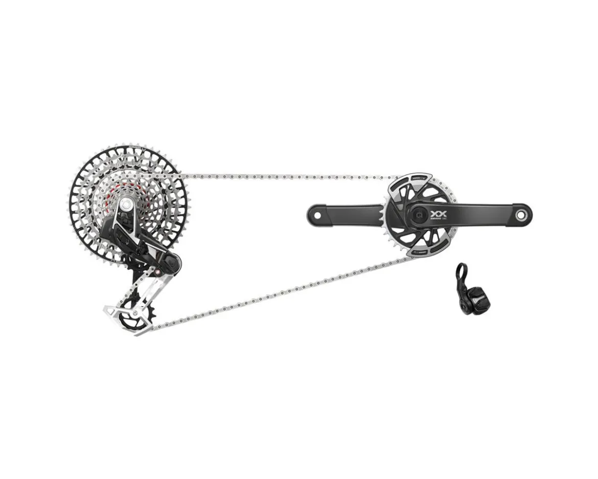 SRAM XX T-Type Eagle Transmission AXS Power Meter Groupset (Black/Silver) (175mm) (34T) (1 x 12 Speed) (DUB) (55mm Chainline) (UDH)