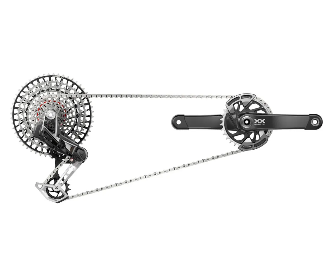 SRAM XX T-Type Eagle Transmission AXS Groupset (Black/Silver) (175mm) (34T) (1 x 12 Speed) (DUB) (55mm Chainline) (UDH)