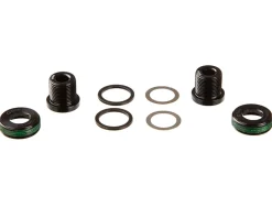 SRAM Aluminum Self-Extracting ISIS Drive Crankarm Bolts (Black) (Pair) (M15/M22) (Fits SRAM X0 Eagle E-MTB Crankset)