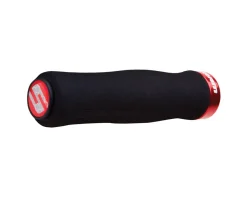 SRAM Foam Contour Locking Grips (Black/Red) (129mm)