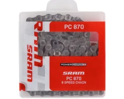 SRAM PC-870 Bike Chain (Silver) (6-8 Speed) (114 Links)