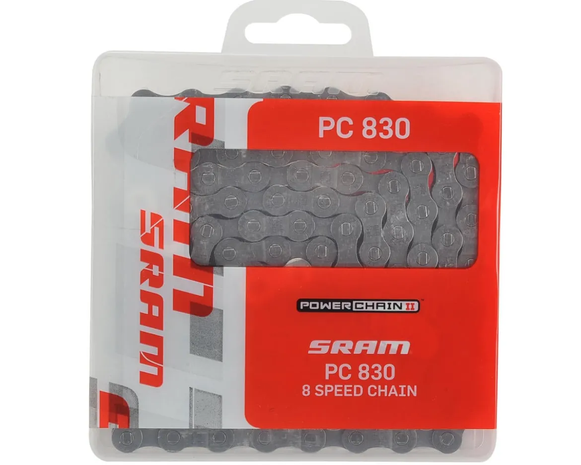 SRAM PC-830 Chain (Silver) (6-8 Speed) (114 Links) (w/ Power Link)