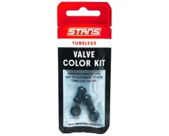 Stan's Tubeless Valve Color Kit (Black) (Pair)