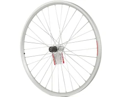 Sta-Tru Quick Release Double Wall Rear Wheel (Silver) (Shimano HG) (QR x 135mm) (26") (Tubeless)