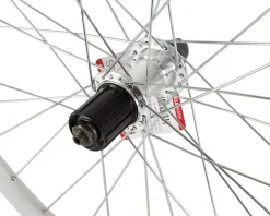 Sta-Tru Quick Release Double Wall Rear Wheel (Silver) (Shimano HG) (QR x 135mm) (26