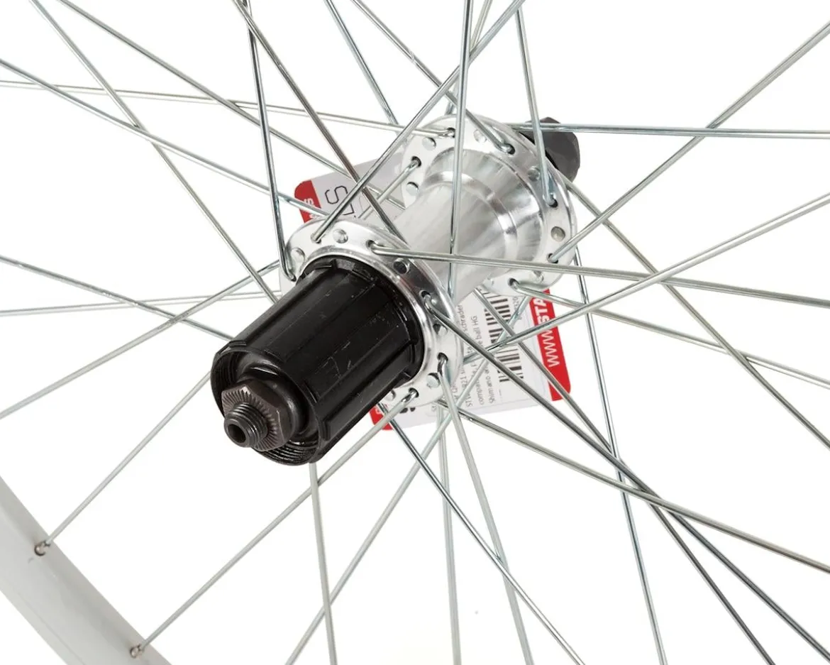 Sta-Tru Quick Release Double Wall Rear Wheel (Silver) (Shimano HG) (QR x 135mm) (26") (Tubeless)