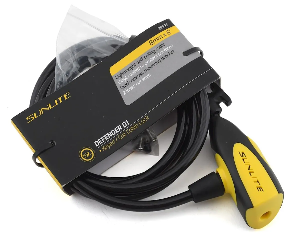 Sunlite Defender D1 Keyed Cable Lock (6' x 8mm)