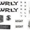 Surly Big Easy Frame Decal Set (Black w/ Rocket)