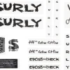 Surly Cross Check Frame Decal Set (Black) (w/Scissors)