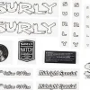 Surly Midnight Special Frame Decal Set (White w/ Record)