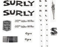 Surly Ogre Frame Decal Set (Black w/ Torch)