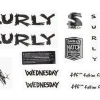 Surly Wednesday Frame Decal Set (Black w/ Crow)