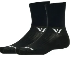 Swiftwick Aspire Four Socks (Black) (L)