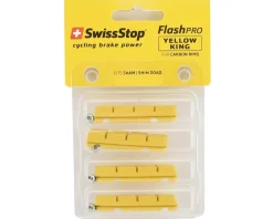 SwissStop Yellow King Flash Pro Carbon Rim Brake Pad Inserts (Yellow) (2 Pairs) (For Shimano/SRAM)