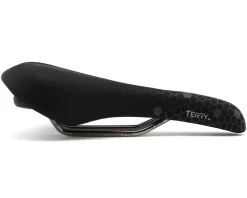 Terry Fly Ti Gel Men's Saddle (Black/Grey) (TI-316 Rails) (140mm)