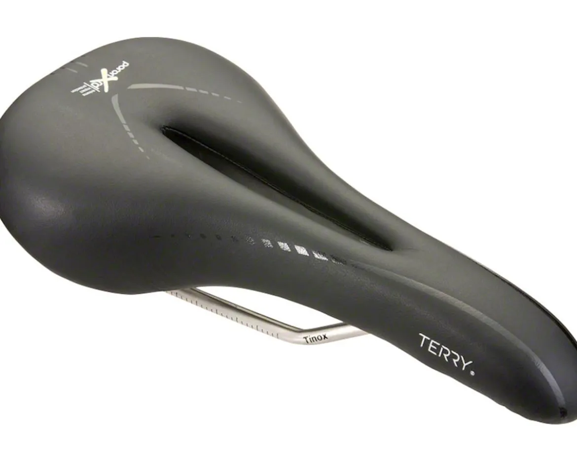 Terry Men's Fly Century Saddle (Black) (Titanium Rails) (140mm)