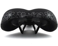 Terry Women's Cite X Gel Saddle (Black/Flower) (Steel Rails) (175mm)