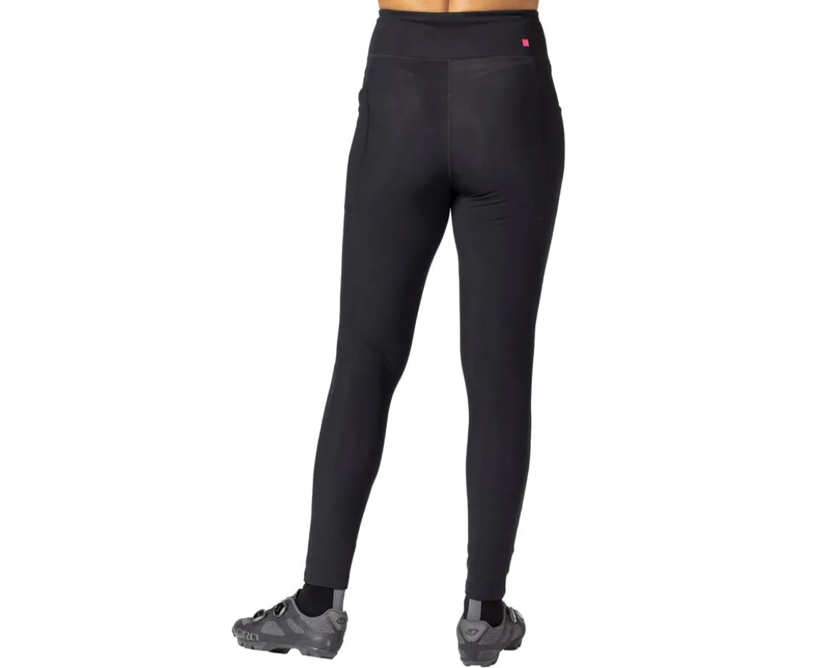 Terry Pad-less Hi-Rise Tights (Black) (S) (No Chamois)
