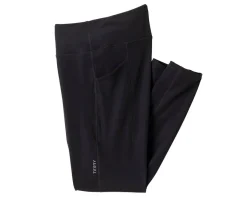 Terry Pad-less Hi-Rise Tights (Black) (S) (No Chamois)