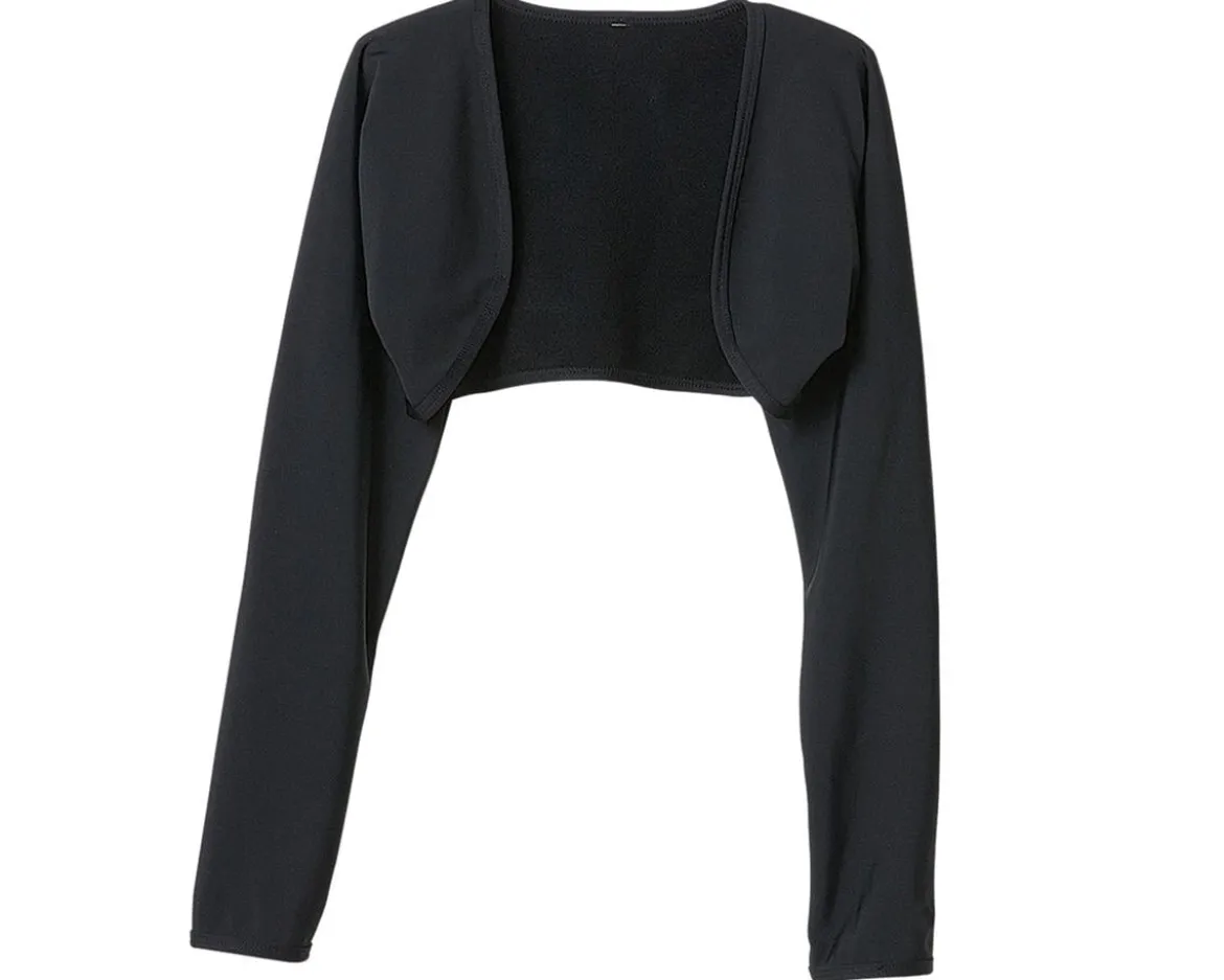 Terry Women's Bolero Light Long Sleeve Top (Black) (L/XL)