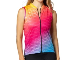 Terry Women's Breakaway Full Zip Sleeveless Jersey (Rainbow Pop) (S)