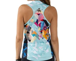 Terry Women's Sun Goddess Sleeveless Jersey (Gears of Glory Aqua) (L)