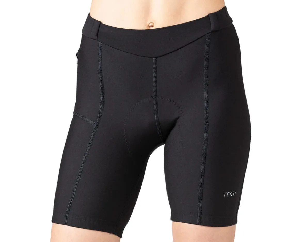 Terry Women's 8" Touring Shorts (Black) (Regular Inseam) (XL)