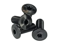 Terske Ultra-Low Head Titanium Bottle Cage Bolts (Black) (12 Pack)