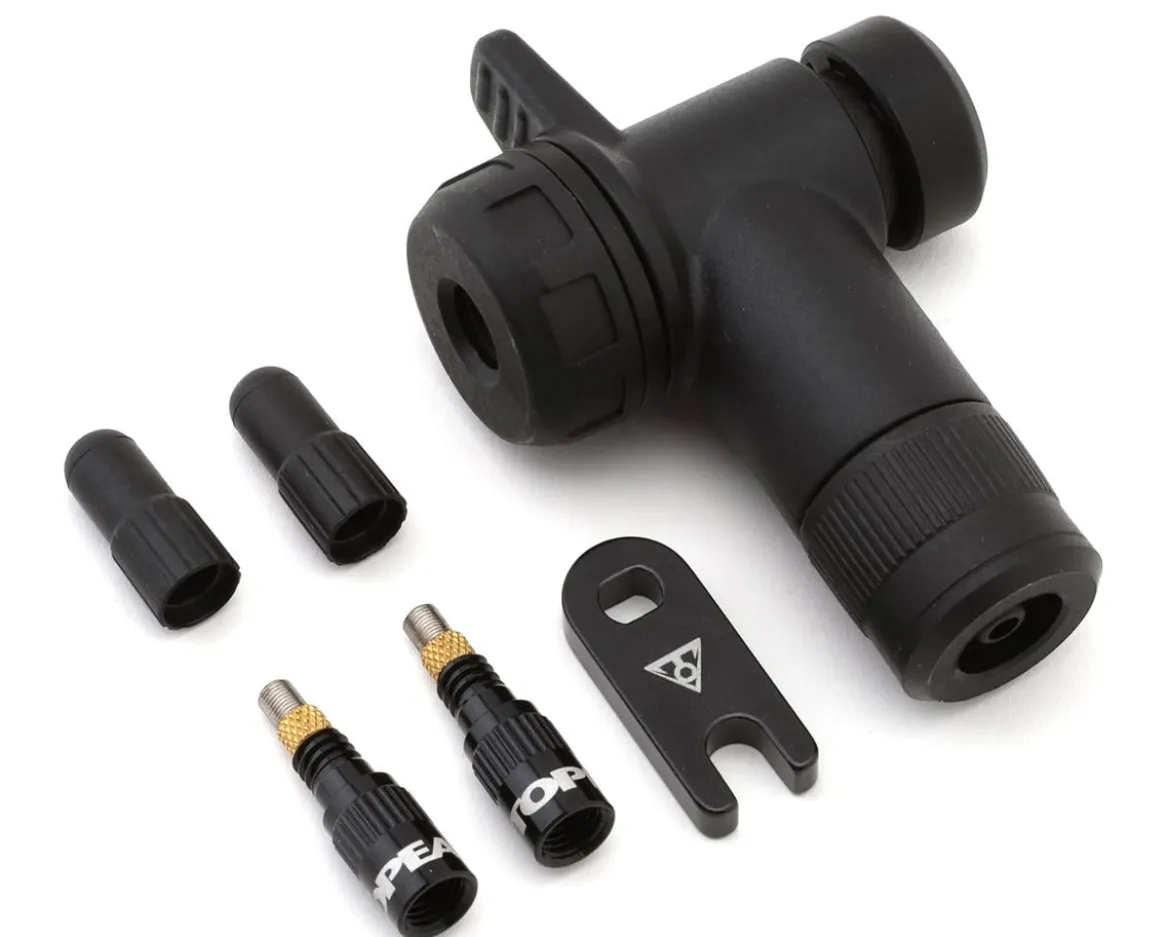 Topeak TurboFlow Valve Combo w/ RapidHead Pump Head (Black)