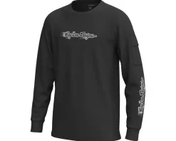 Troy Lee Designs Youth Ruckus Long Sleeve Ride T-Shirt (Burn Out Carbon) (Youth S)