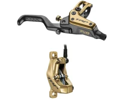 TRP DHR EVO Pro Disc Brake & Lever (Gold) (HD-M9040) (4-Piston) (Right) (Hydraulic) (Post Mount)