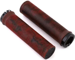 TRUVATIV Descendant Lock-On Grips (Red/Black Marble) (133mm)