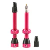 Tubolight Tubeless Valves (Pink) (Presta) (Insert Compatible) (50mm)