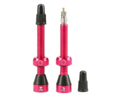 Tubolight Tubeless Valves (Pink) (Presta) (Insert Compatible) (50mm)