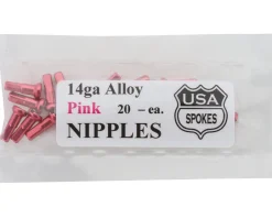 USA Brand 14g Alloy Nipples (Pink) (Bag of 20)