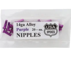 USA Brand 14g Alloy Nipples (Purple) (Bag of 20)