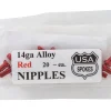 USA Brand 14g Alloy Nipples (Red) (Bag of 20)