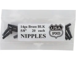 USA Brand 14g Brass Nipples (Black) (Bag of 20)