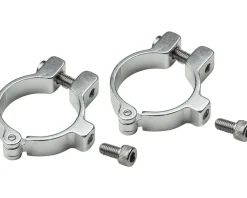 Velo Orange Hinged Water Bottle Cage Clamps (Silver) (28.6mm)