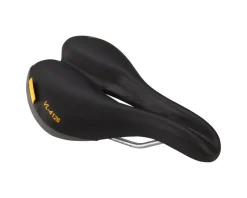 Velo Plush Pump Women's Saddle (Black) (Steel Rails) (174mm)