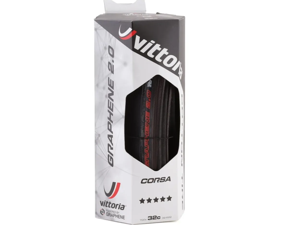 Vittoria Corsa Competition Road Tire (Black) (700c) (32mm) (Folding) (Graphene 2.0)
